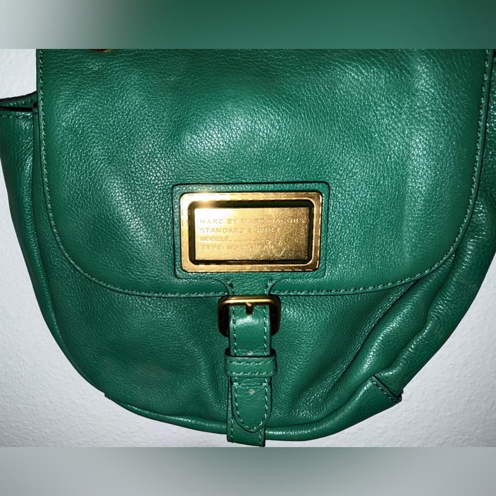 Marc by Marc Jacobs Green Leather Shoulder Bag- vintage